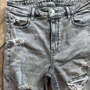 Distressed Gray Women's Jeans
